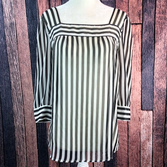 Anthropologie Pins And Needless Blouse Sheer - Picture 1 of 7